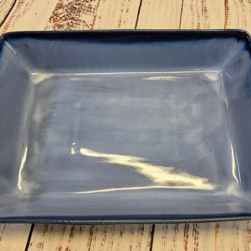 Sango Bakeware Dish Nova Blue 4934 Blue Good Ceramic Rectangular Baker 13.5in